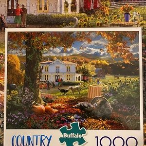 1000 Piece Jigsaw Puzzle Country Life AUTUMN PARADISE Buffalo Games COMPLETE